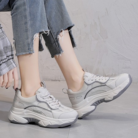 Women's Spring New Shoes Trendy Thick-Soled Increased Sports Running Casual Shoes